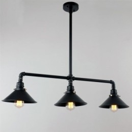 Lampadario a sospensione industriale retrò vintage a 3 luci stile rustico country