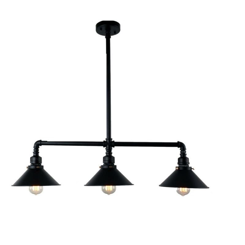 Lampadario a sospensione industriale retrò vintage a 3 luci stile rustico country