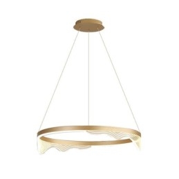 Lampada a sospensione LED nordica Golden Wave in alluminio e acrilico 40 cm 60 cm