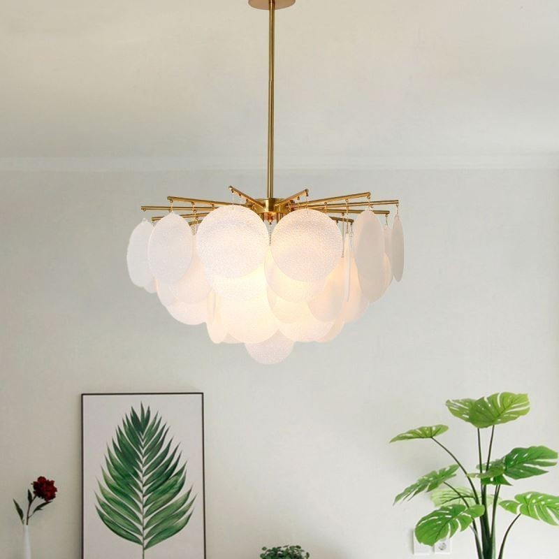 Lampada a sospensione moderna a 6 luci in vetro 40*60 cm