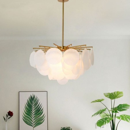 Lampada a sospensione moderna a 6 luci in vetro 40*60 cm