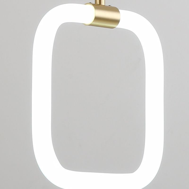 Lampada a sospensione LED moderna in ottone e acrilico 8 W