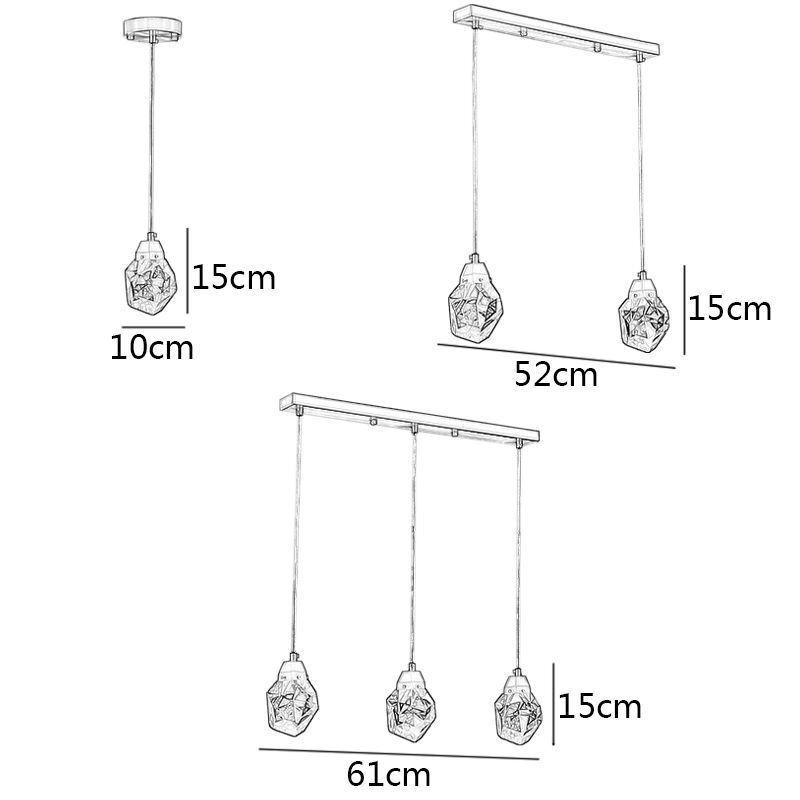 Lampada a sospensione LED sfera di cristallo semplice, ottone, luce bianco caldo