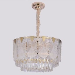 Lampada a sospensione in cristallo Lacy Round