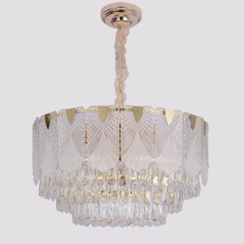 Lampada a sospensione in cristallo Lacy Round