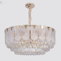 Lampada a sospensione in cristallo Lacy Round