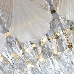 Lampada a sospensione in cristallo Lacy Round