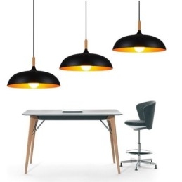 Lampada a sospensione moderna minimalista nera bianca in alluminio E26/E27