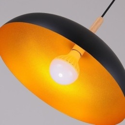 Lampada a sospensione moderna minimalista nera bianca in alluminio E26/E27
