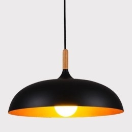 Lampada a sospensione moderna minimalista nera bianca in alluminio E26/E27