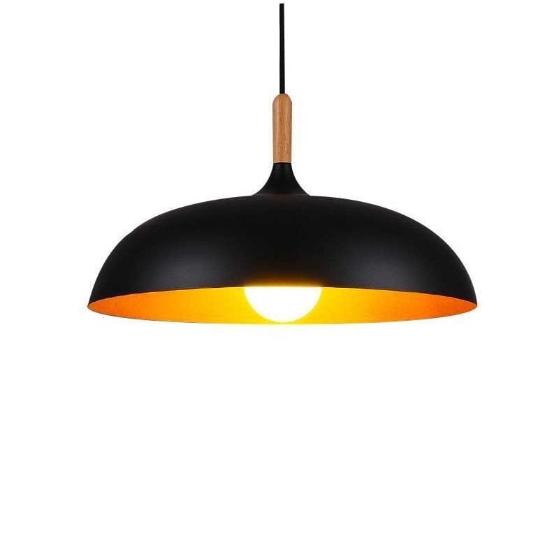 Lampada a sospensione moderna minimalista nera bianca in alluminio E26/E27