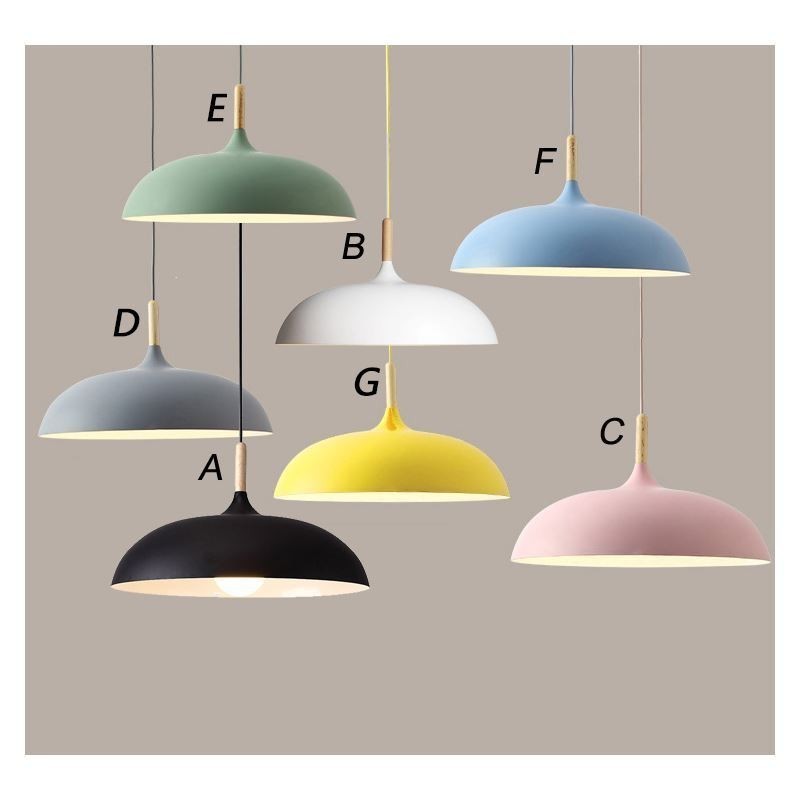 Lampada a sospensione moderna Macaron colorata in alluminio E26/E27