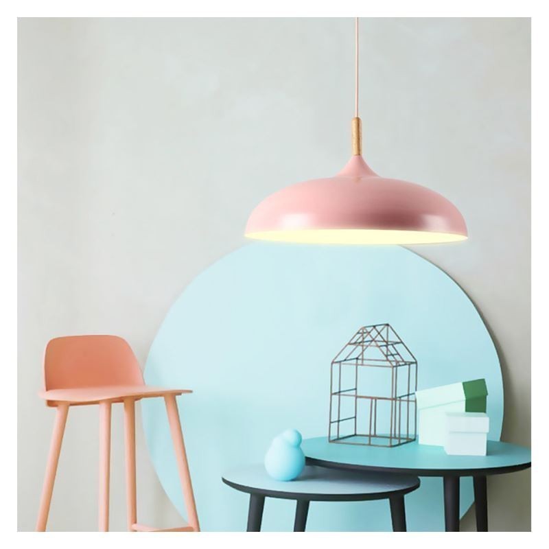 Lampada a sospensione moderna Macaron colorata in alluminio E26/E27