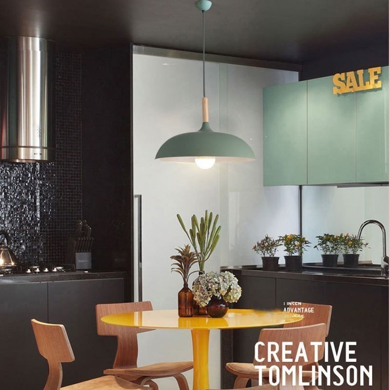 Lampada a sospensione moderna Macaron colorata in alluminio E26/E27