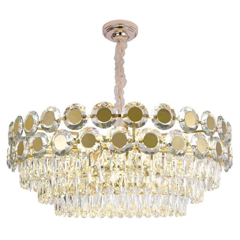 Lampada a sospensione in cristallo moderna, 9/12/16 luci, E12/E14, S/M/L
