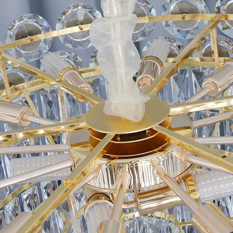 Lampada a sospensione in cristallo moderna, 9/12/16 luci, E12/E14, S/M/L
