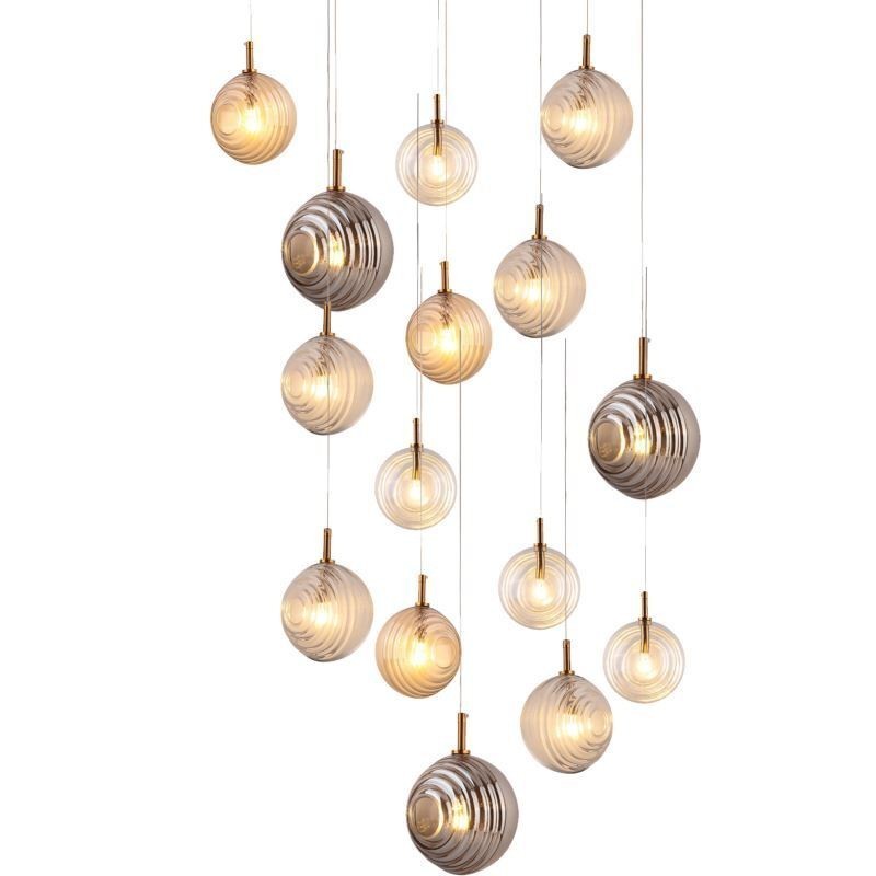 Lampada a sospensione globo in vetro decorativo stile nordico