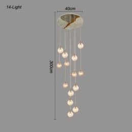 Lampada a sospensione globo in vetro decorativo stile nordico