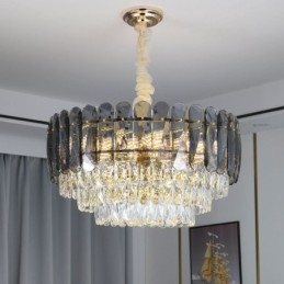 Lampada a sospensione in cristallo stile europeo E12/E14 9/12/16 luci