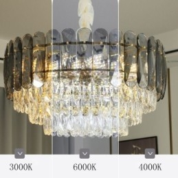 Lampada a sospensione in cristallo stile europeo E12/E14 9/12/16 luci