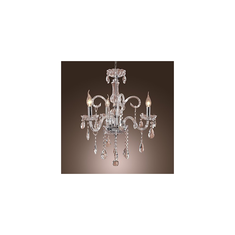 Lampadario in cristallo Rustico Lodge, 1 livello, E12/E14, trasparente