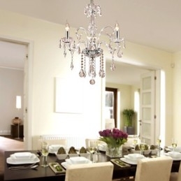 Lampadario in cristallo Rustico Lodge, 1 livello, E12/E14, trasparente