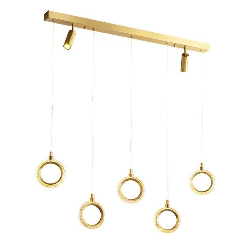 Lampada a sospensione LED in acrilico con faretto, cavo regolabile
