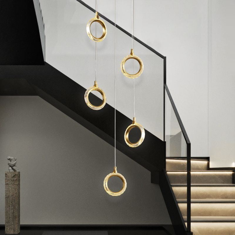 Lampada a sospensione LED in acrilico con faretto, cavo regolabile