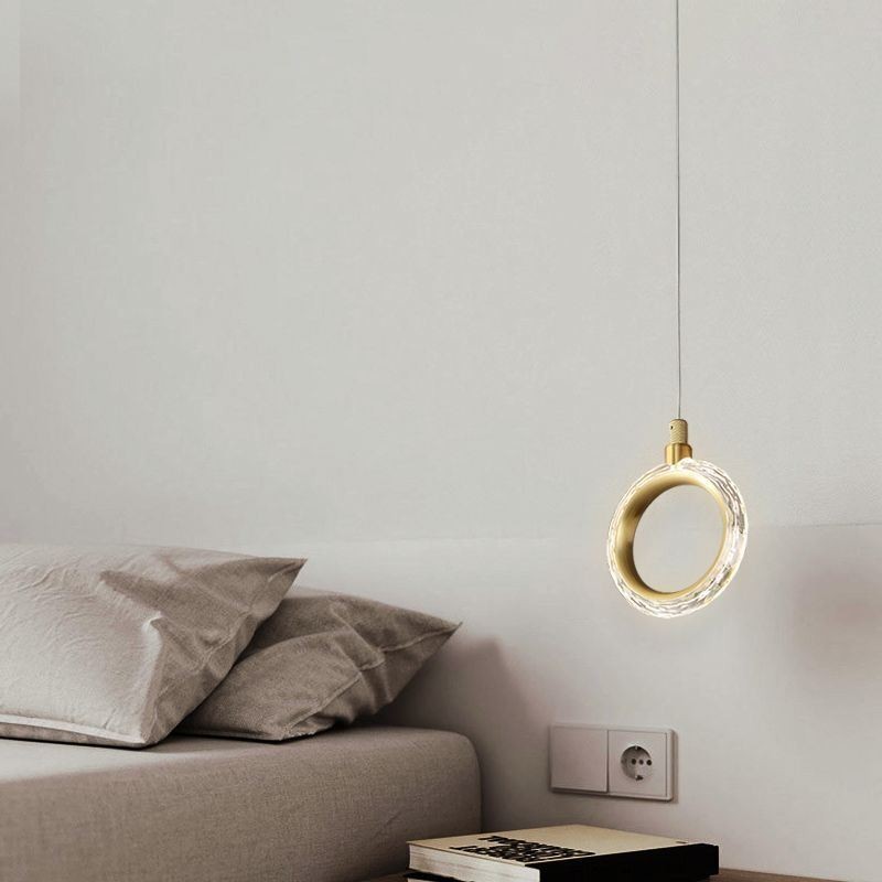 Lampada a sospensione LED in acrilico con faretto, cavo regolabile