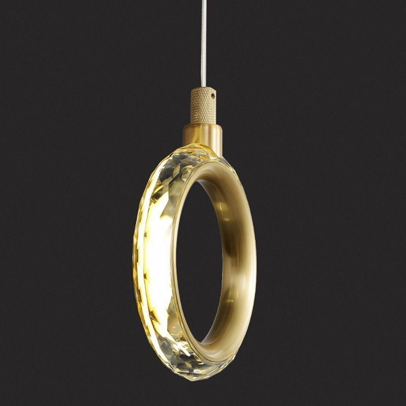 Lampada a sospensione LED in acrilico con faretto, cavo regolabile