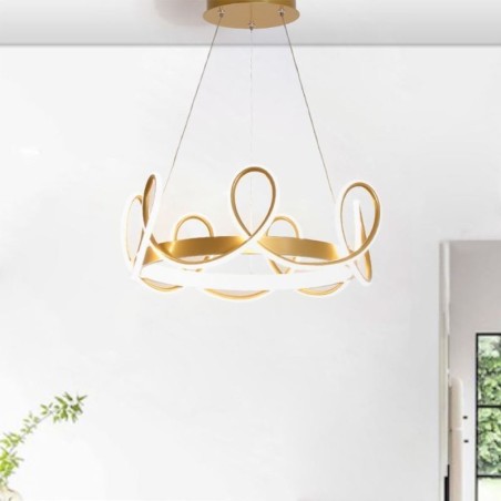 Lampada a sospensione LED Crown in alluminio, 1 luce, 50 W, 50 x 20 cm