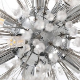 Lampadario a sospensione a fuoco d'artificio con 8 luci e pendente a dente di leone