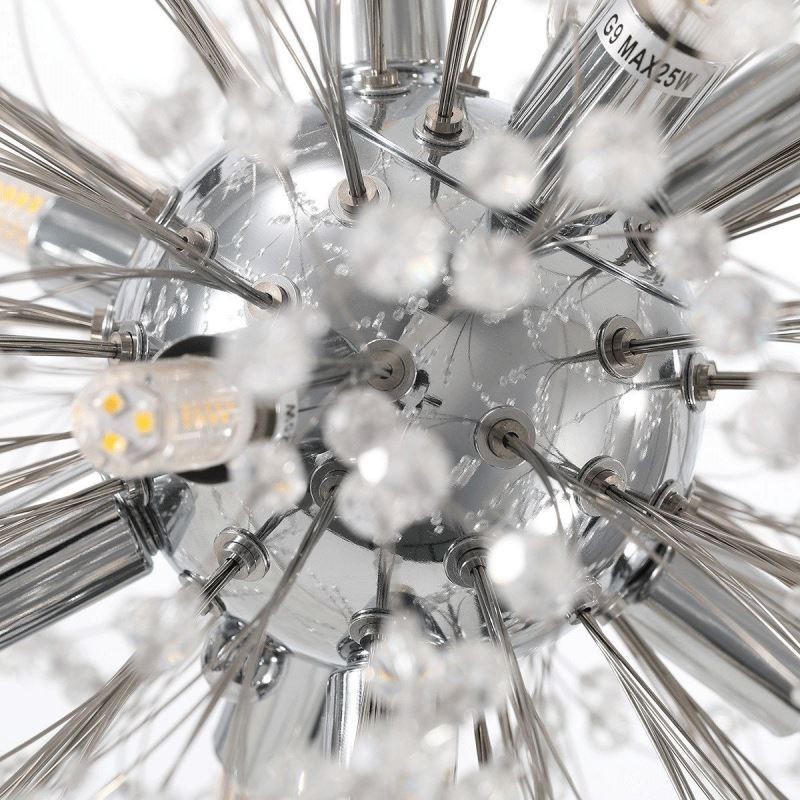 Lampadario a sospensione a fuoco d'artificio con 8 luci e pendente a dente di leone