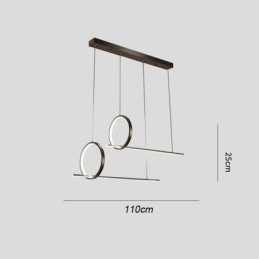 Lampada a sospensione LED minimalista nordica 4 luci 72W L110×A25 cm