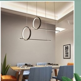 Lampada a sospensione LED minimalista nordica 4 luci 72W L110×A25 cm