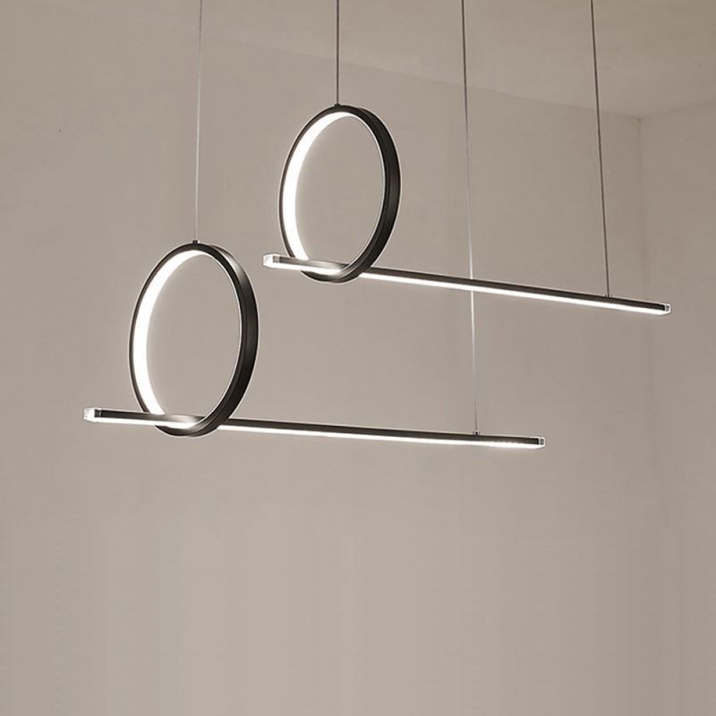 Lampada a sospensione LED minimalista nordica 4 luci 72W L110×A25 cm