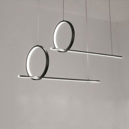 Lampada a sospensione LED minimalista nordica 4 luci 72W L110×A25 cm