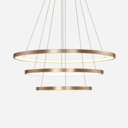 Lampada a sospensione LED moderna a 3 anelli, 3 luci, 120 W, dimmerabile, 3000-6000 K