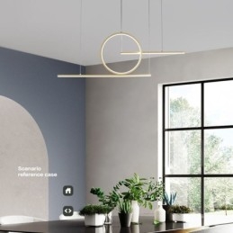Lampada a sospensione LED minimalista nordica L90 × A30 cm 40W 3200 lm