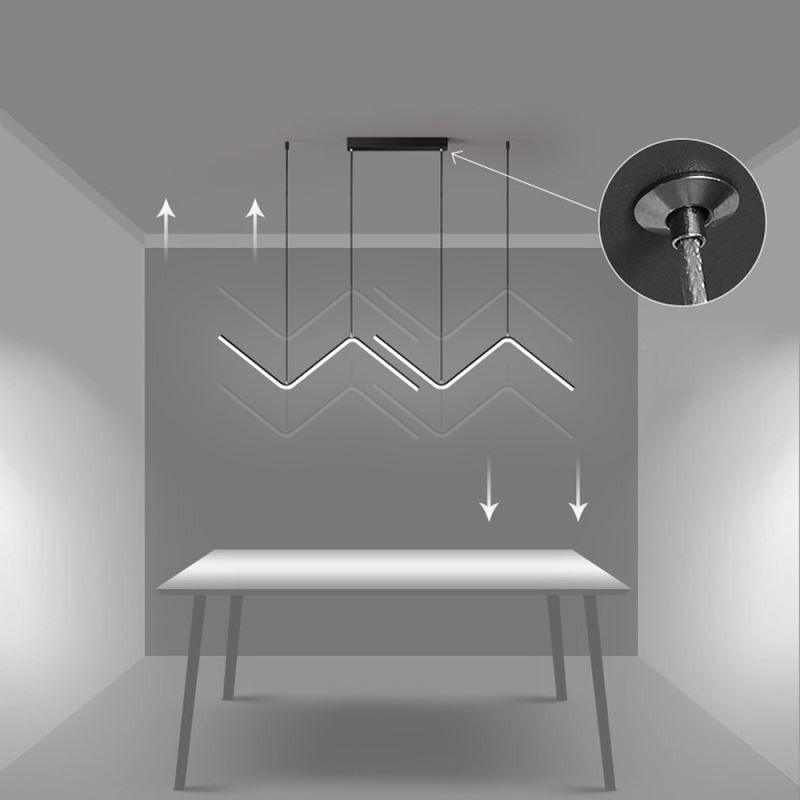 Lampada a sospensione LED minimalista nordica 24W L90 × A24 cm