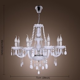 Lampadario in cristallo bianco Rustic Lodge Crystal