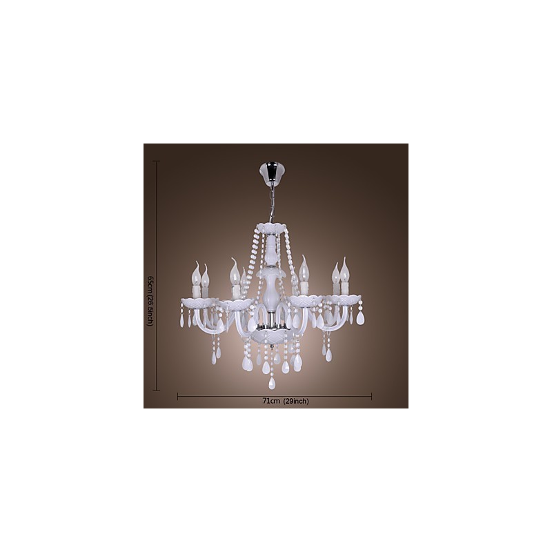 Lampadario in cristallo bianco Rustic Lodge Crystal