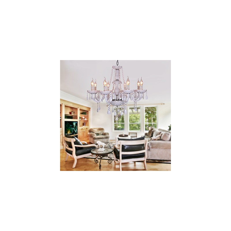 Lampadario in cristallo bianco Rustic Lodge Crystal