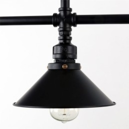 Lampadario a sospensione industriale retrò a 3 luci stile rustico country