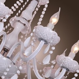 Lampadario in cristallo bianco Rustic Lodge Crystal
