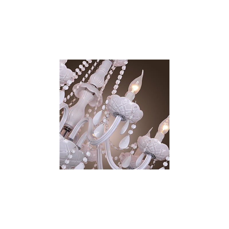 Lampadario in cristallo bianco Rustic Lodge Crystal
