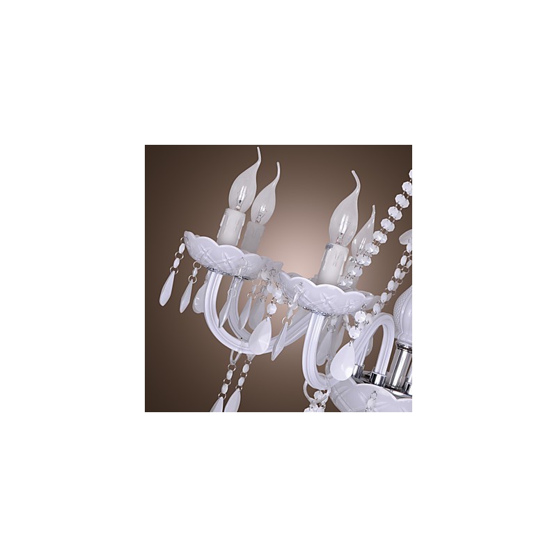 Lampadario in cristallo bianco Rustic Lodge Crystal