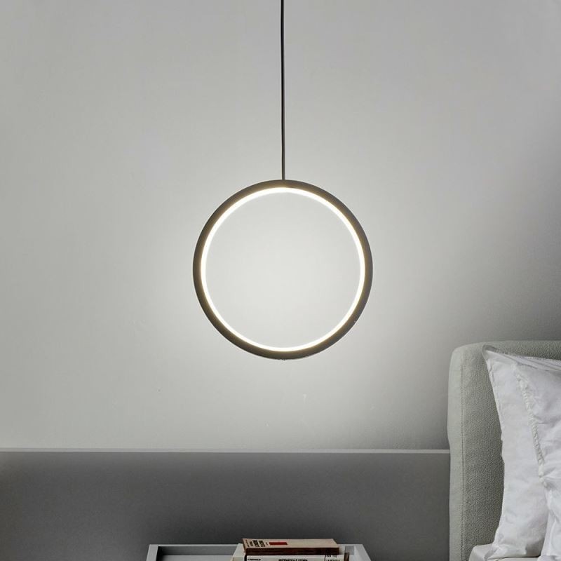Lampada a sospensione ad anello minimalista con LED, dimmerabile, 3000-6000 K, 10W/15W/20W