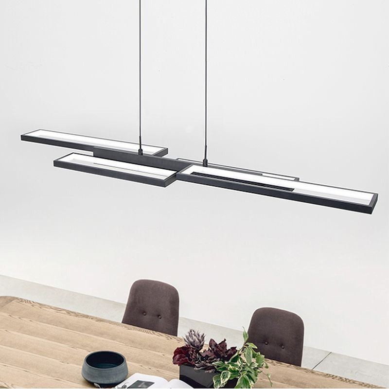 Lampada a sospensione LED moderna orizzontale 5 luci 40W/50W