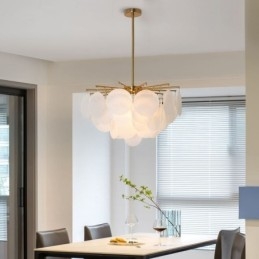 Lampada a sospensione moderna a 6 luci in vetro